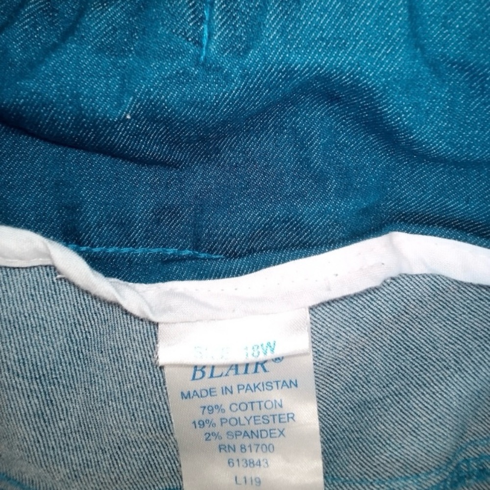 *Copy* EUC Blair jeans straight pull-on dyed blue jeans size 2X - Picture 3 of 5